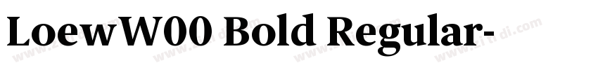 LoewW00 Bold Regular字体转换